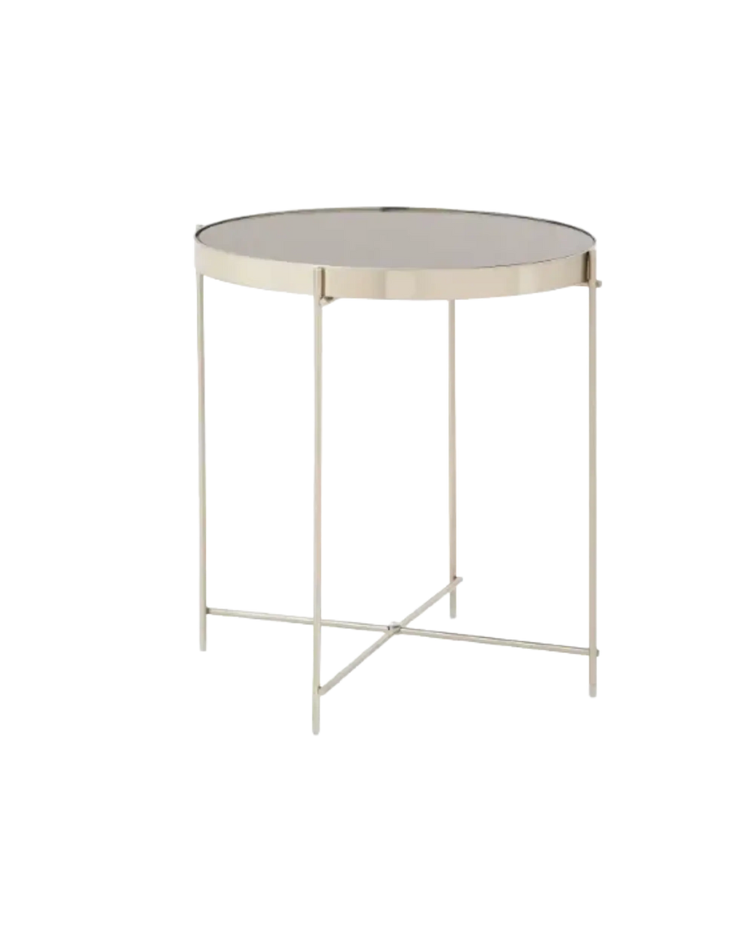 small Grey mirror side table 