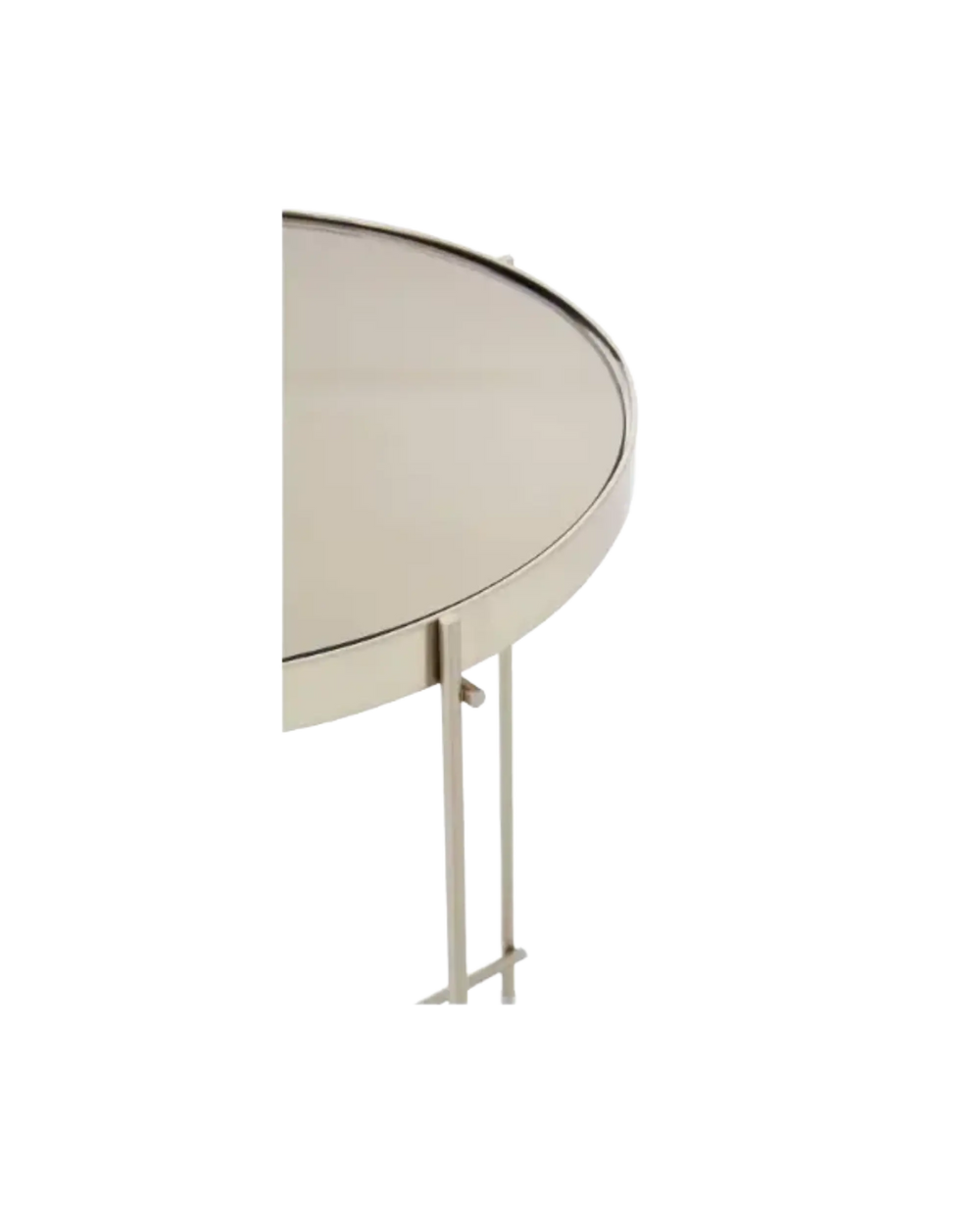 small Grey mirror side table 