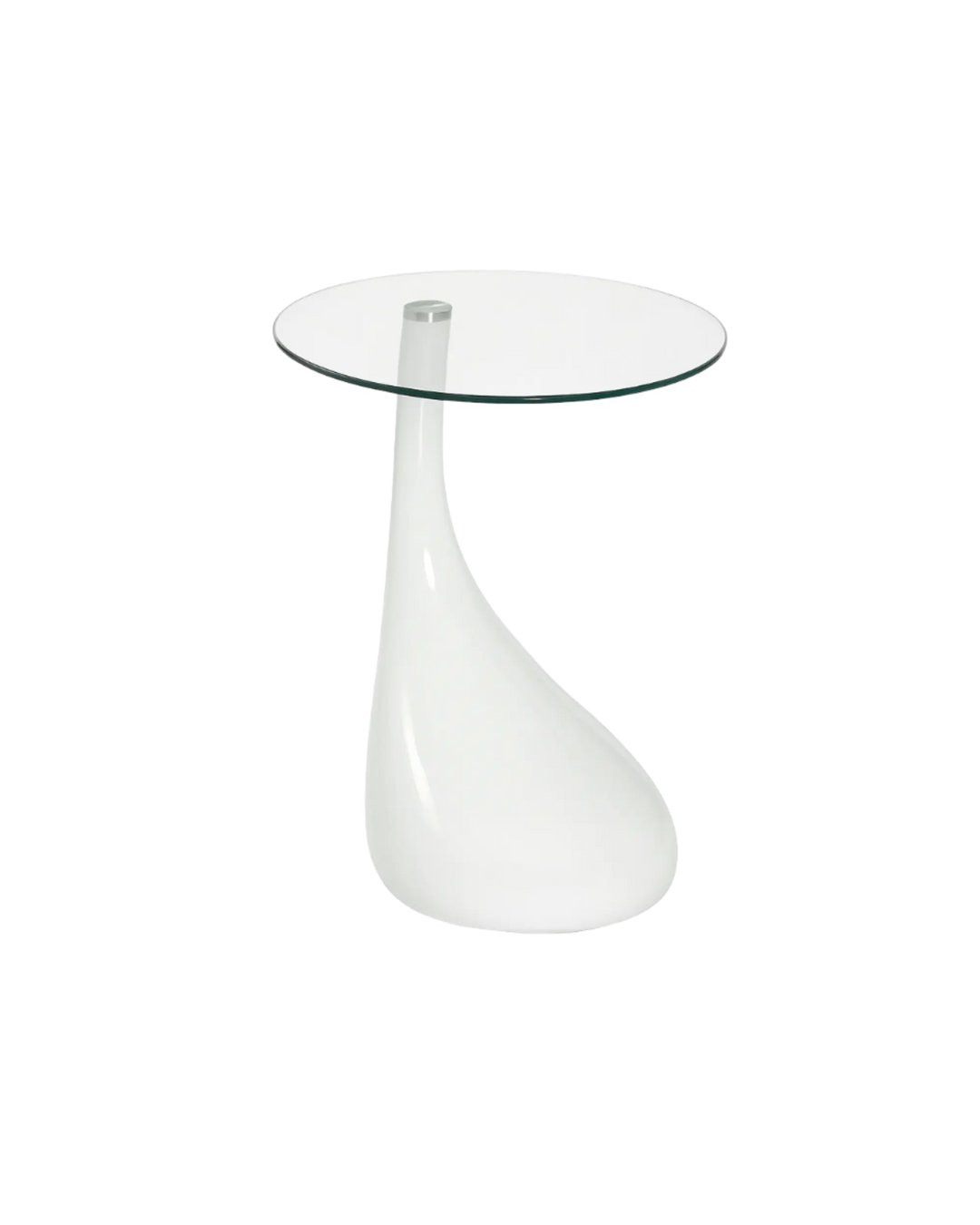 Chilton Glass Lamp Table White Heartlands Furniture