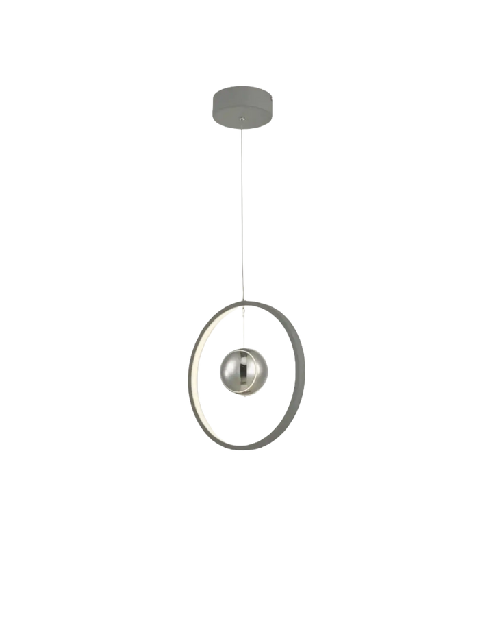 Dar Lighting Mercury Modern Vertical LED Ceiling Pendant In White And Chrome Finish MER012 Dar Lighting