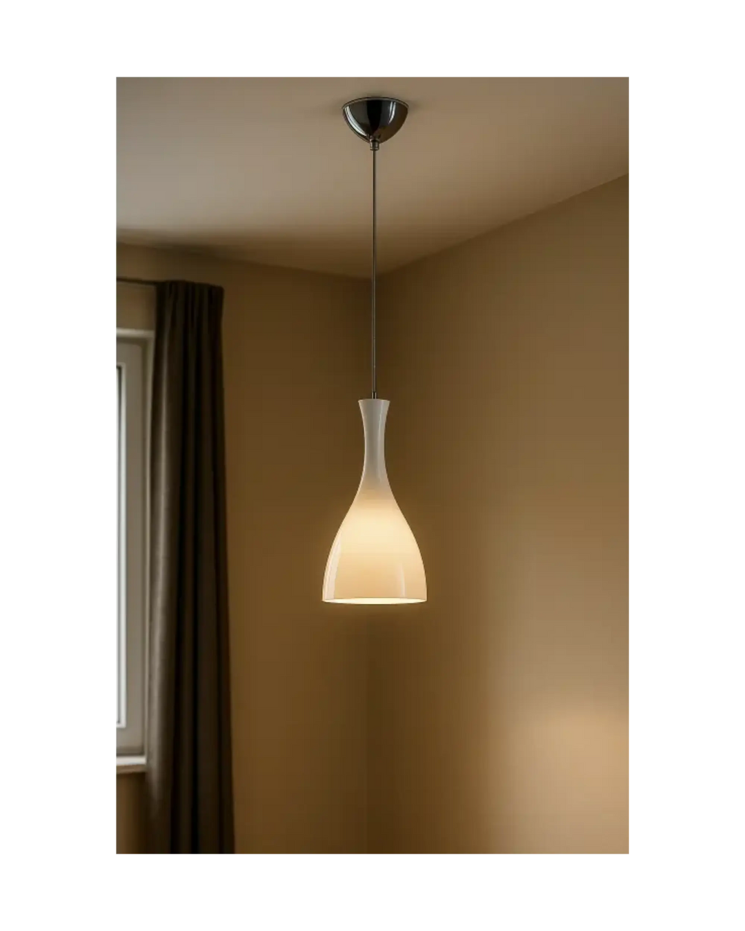 Dar Tone Glass Ceiling Pendant Light - Polished Chrome Där Lighting