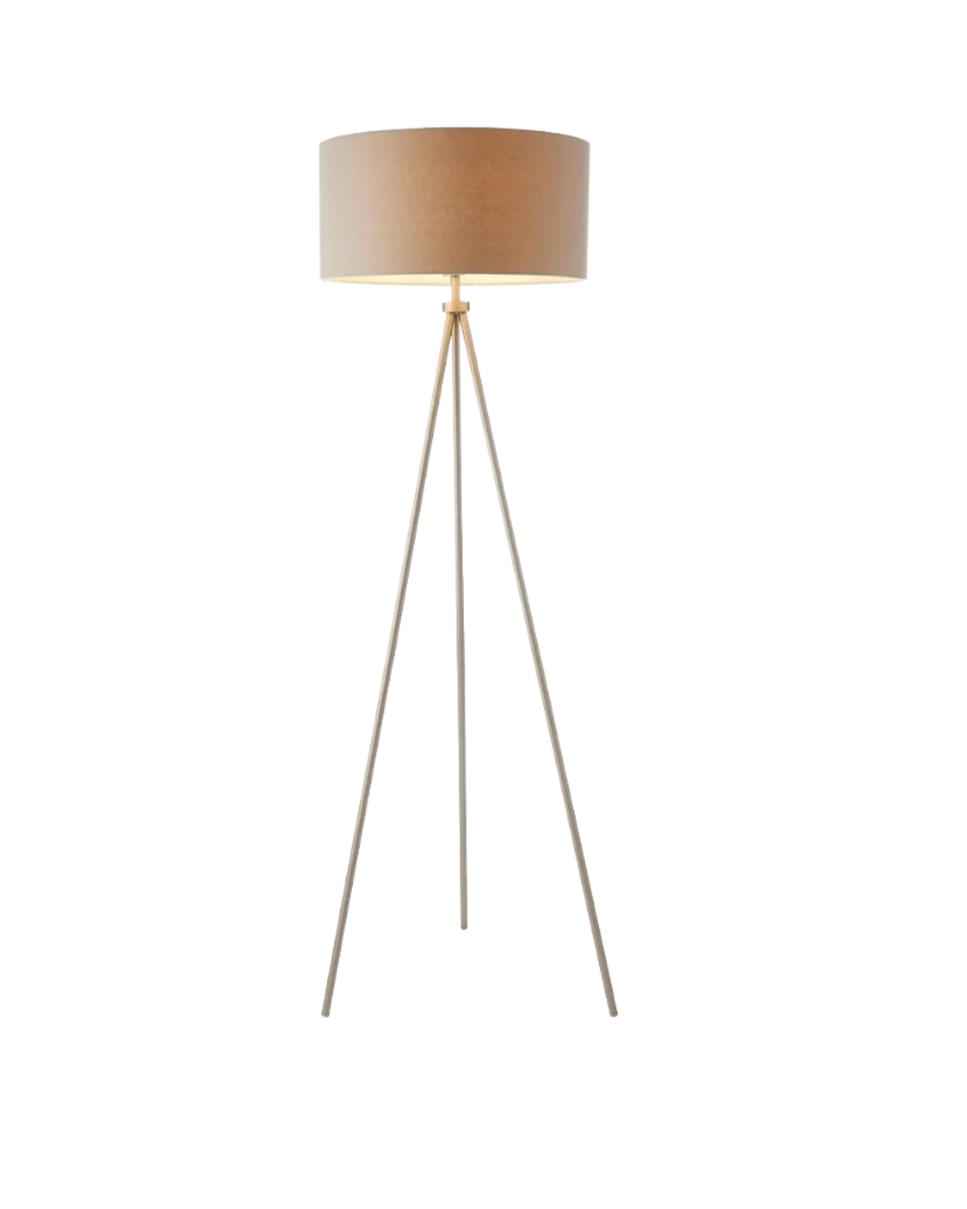 Endon Lighting Tri Chrome Floor Lamp with Ivory Shade Endon Lighting