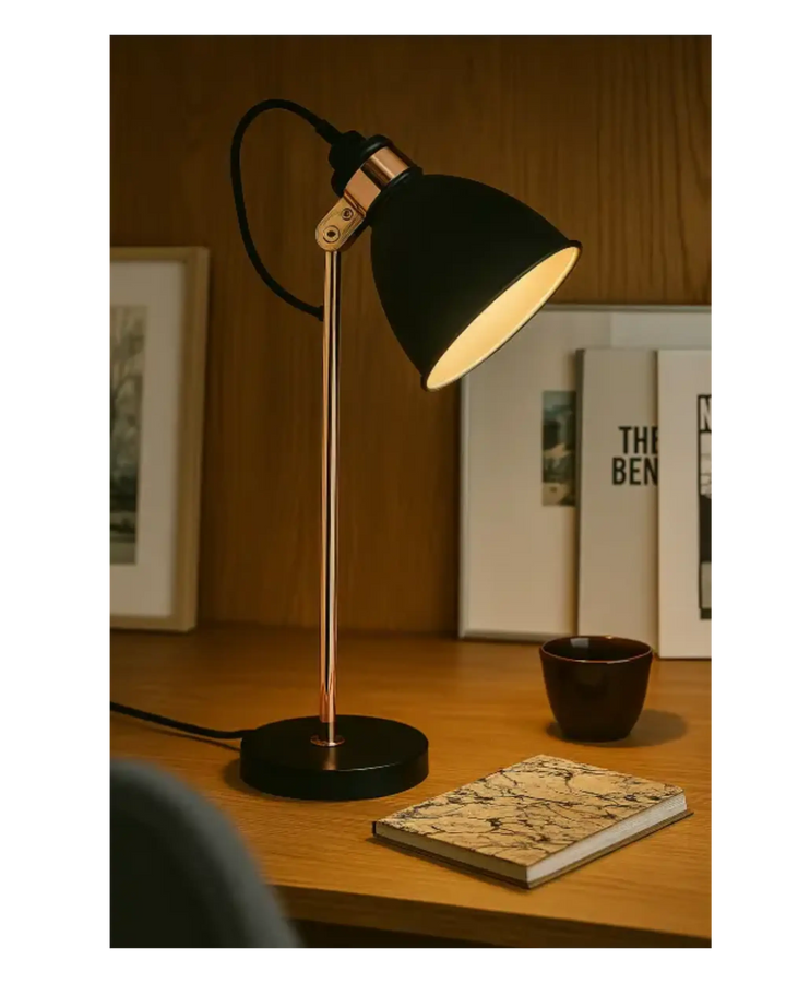 Frederick Black and Copper Adjustable Task Table Lamp Dar Lighting My Store