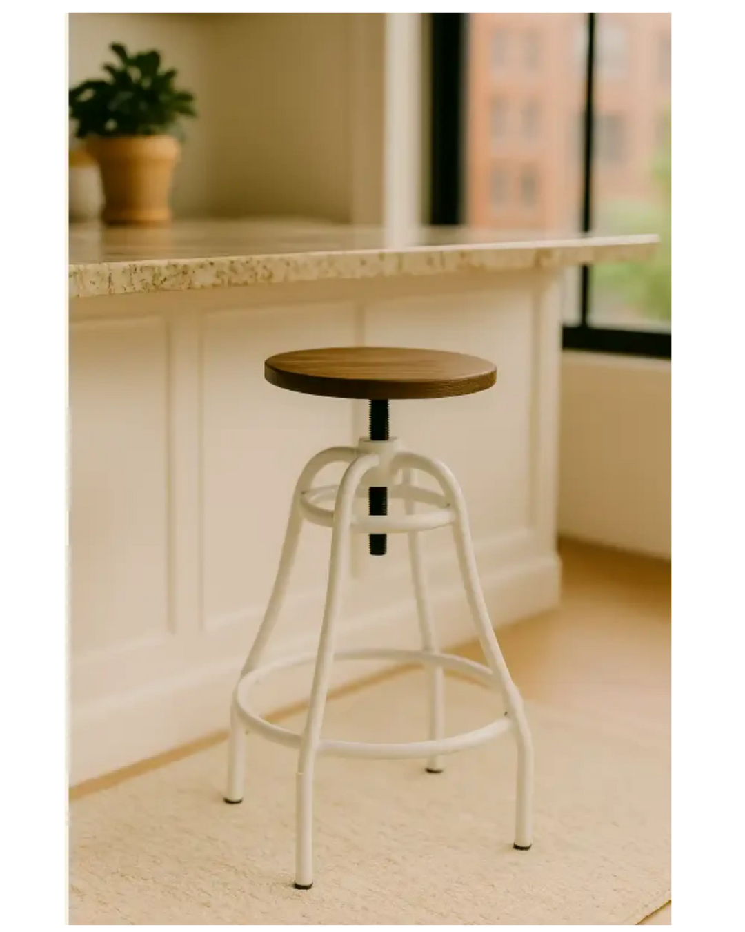 LA Forma Malibu Metal Swivel Bar Stool LaForma