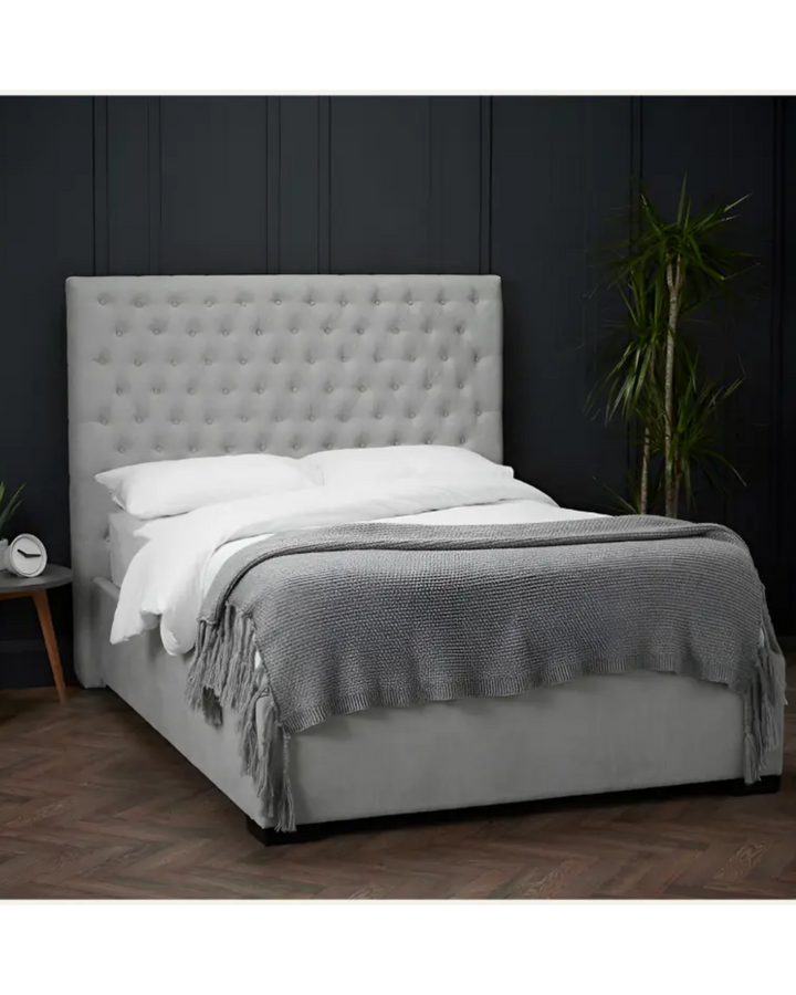 LPD Cavendish 5ft Kingsize Silver Grey Fabric Bed Frame