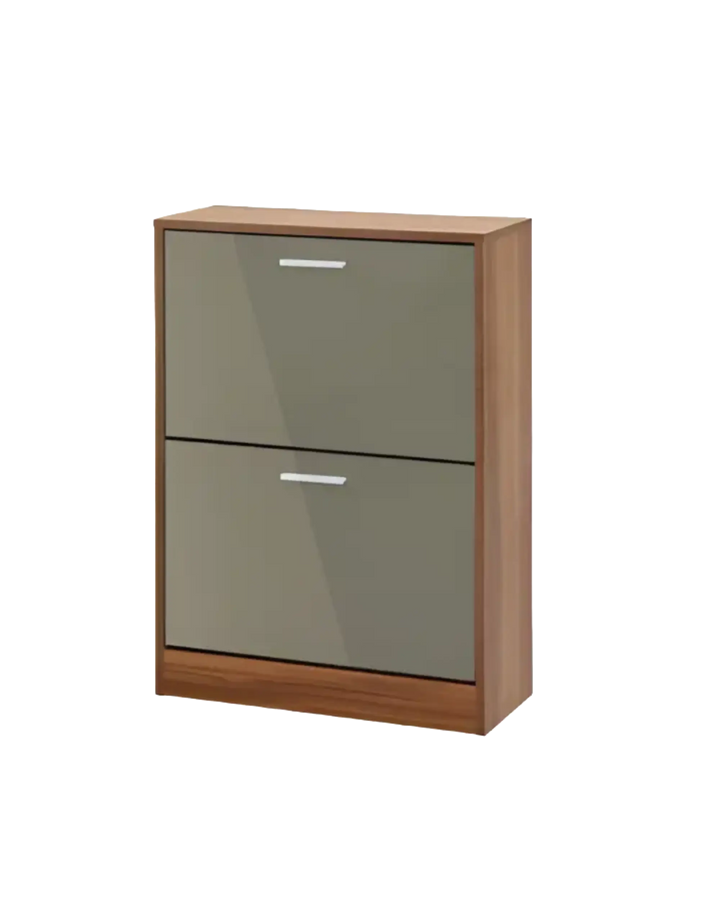 LPD Strand 2 Drawer Shoe Cabinet In Black Gloss My Store