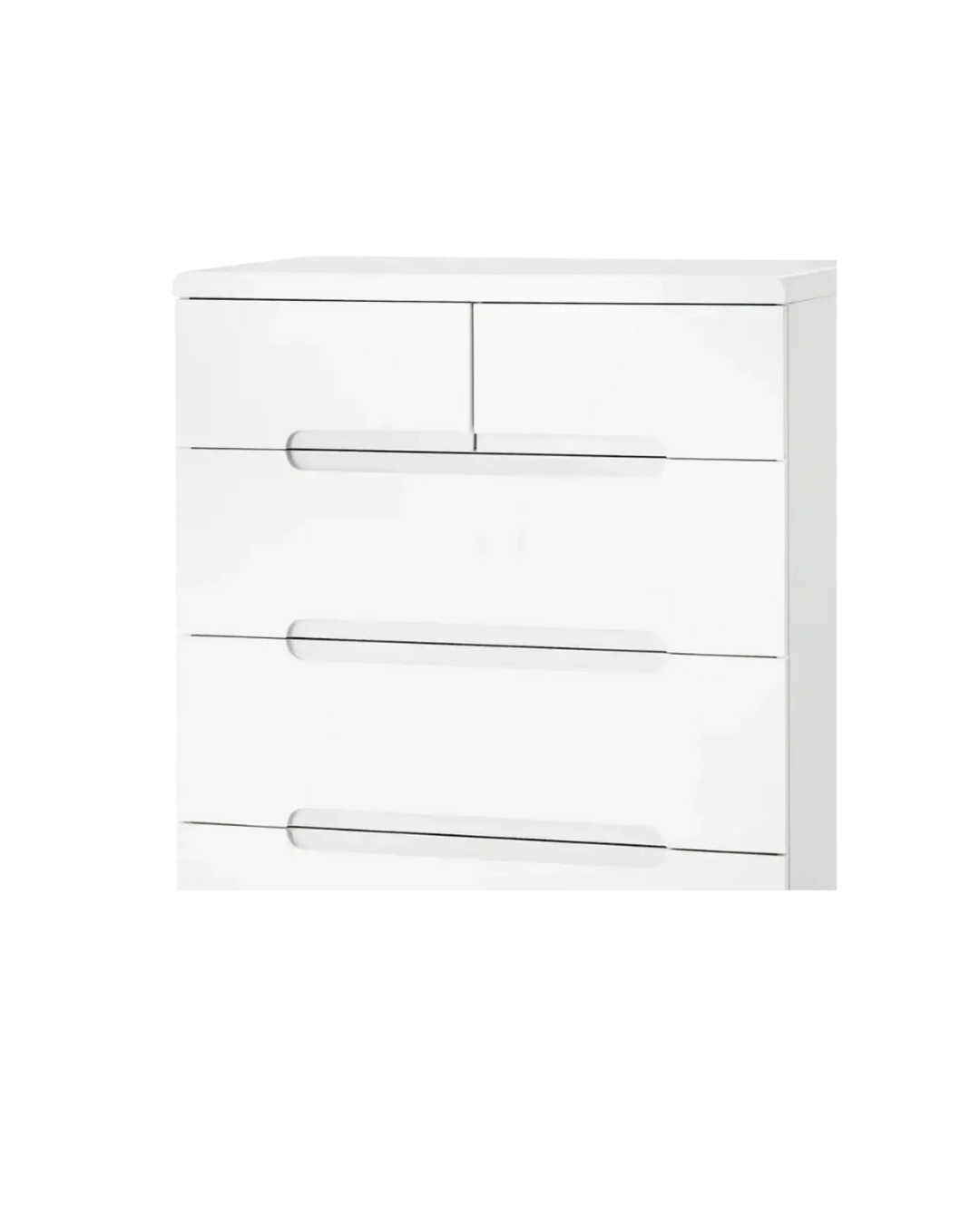 Manhattan Gloss White 3 + 2 Drawer Chest - Indiga Furniture & Interiors