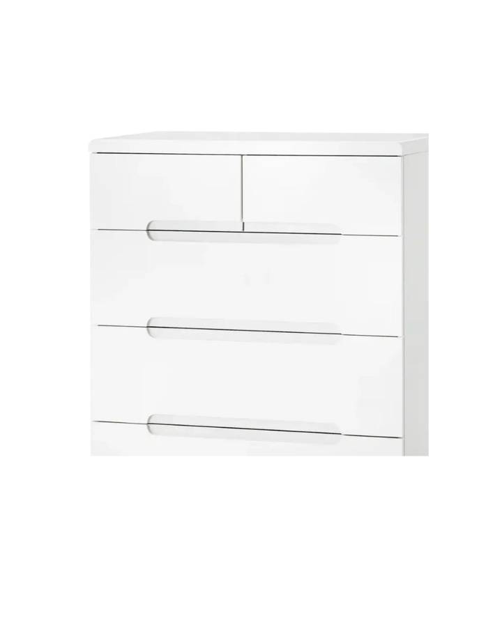 Manhattan Gloss White 3 + 2 Drawer Chest - Indiga Furniture & Interiors