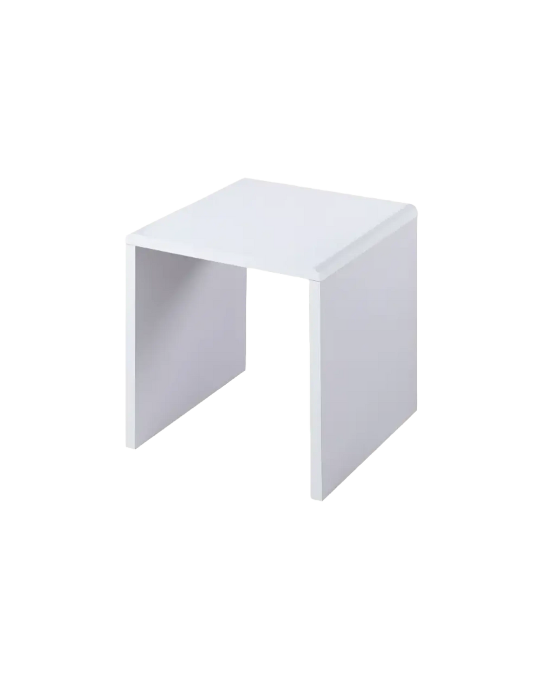 Manhattan White High Gloss Lamp Table Julian Bowen