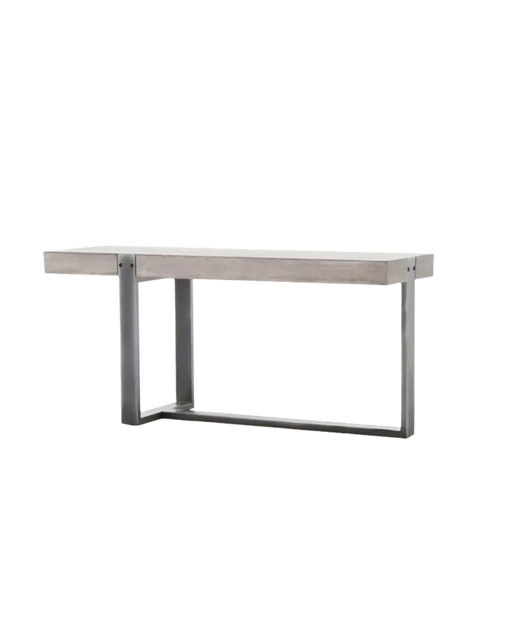 Mercury Concrete + Iron Console Table My Store
