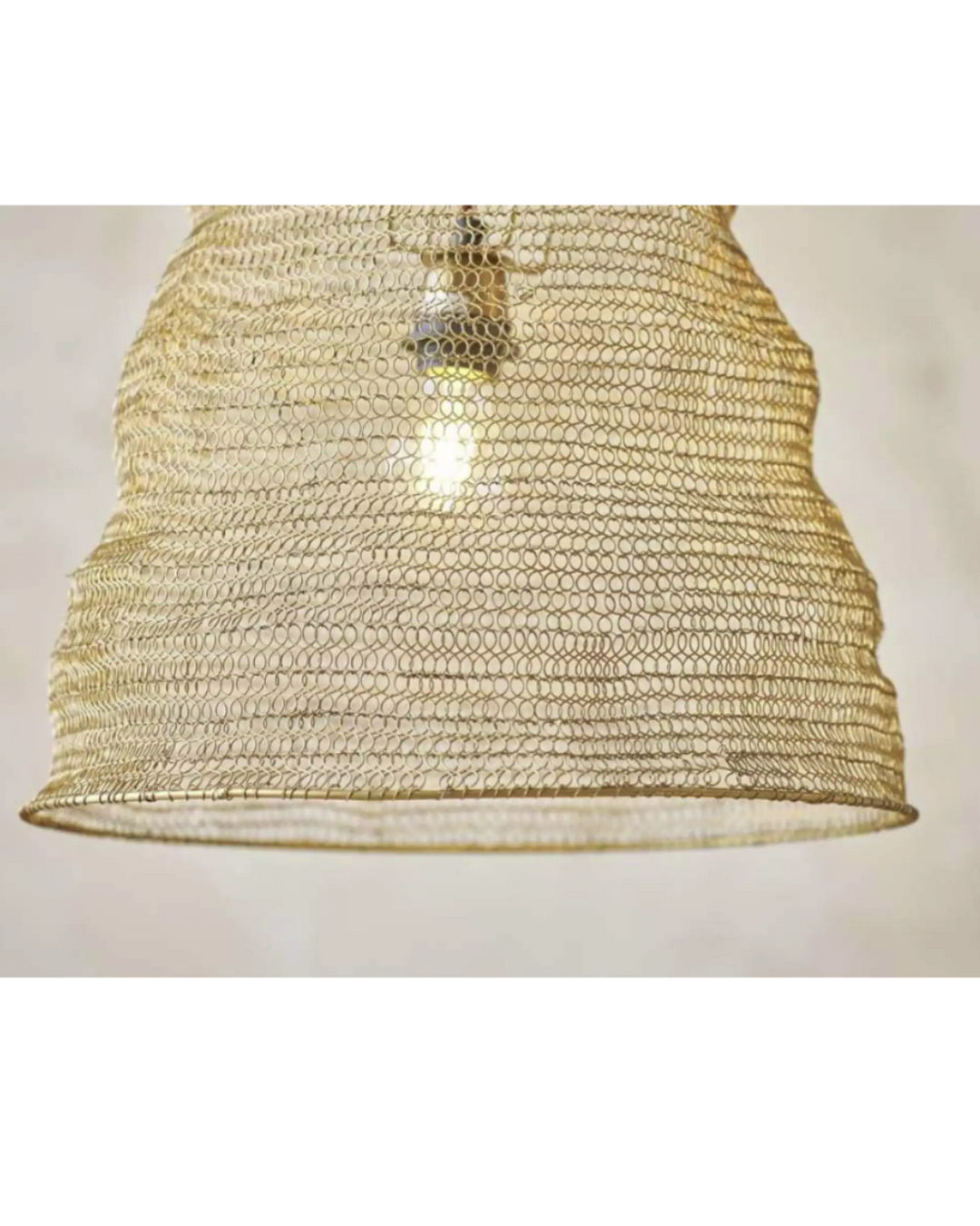 Nkuku Jatani Small Oval Wire Wire Lampshade In Antique Brass Nkuku