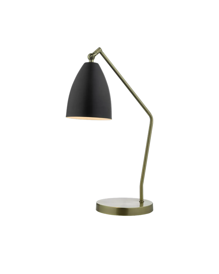 Olly Antique Brass Black Task Table Lamp Indiga Furniture &amp; Interiors