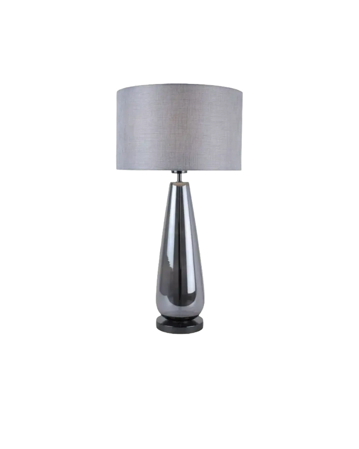 Pagazzi Tulisa Tall Smoked Glass 63cm Table Lamp Pagazzi