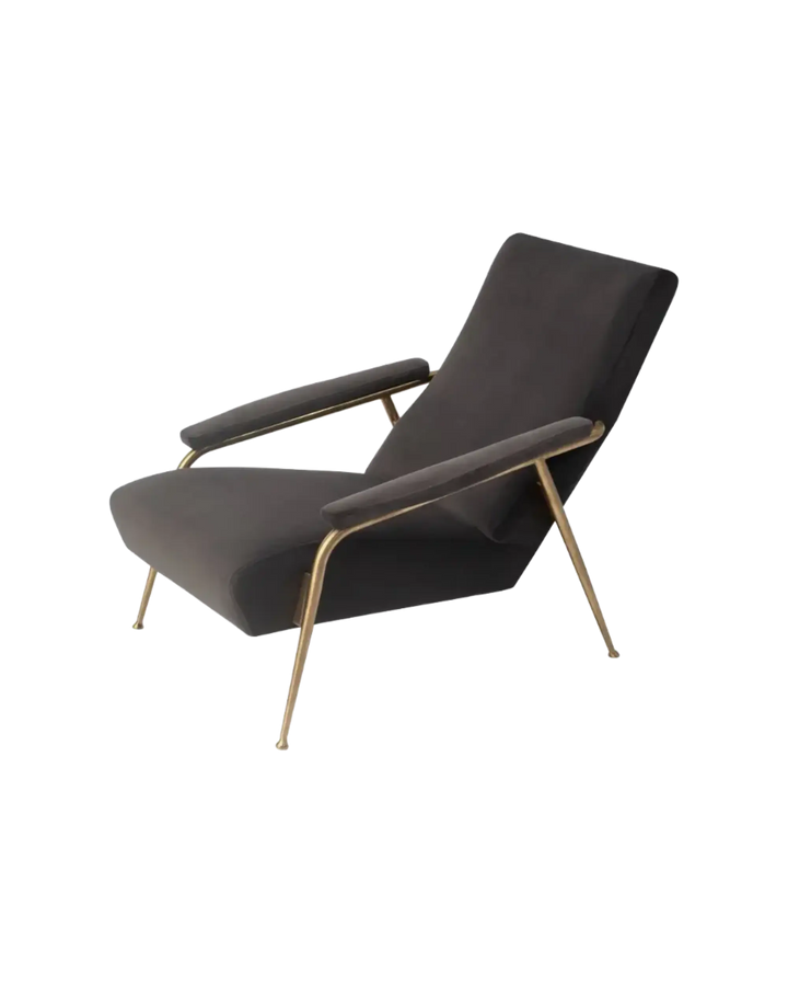 Rex Occasional Chair Chair - Slate Grey Velvet - Indiga Furniture & Interiors