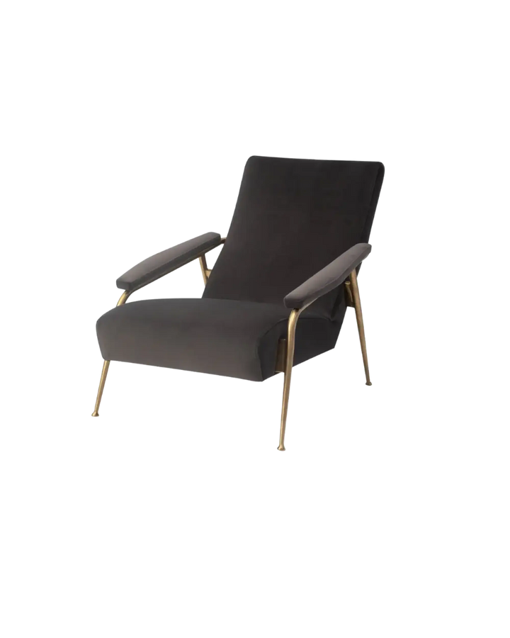 Rex Occasional Chair Chair - Slate Grey Velvet - Indiga Furniture & Interiors
