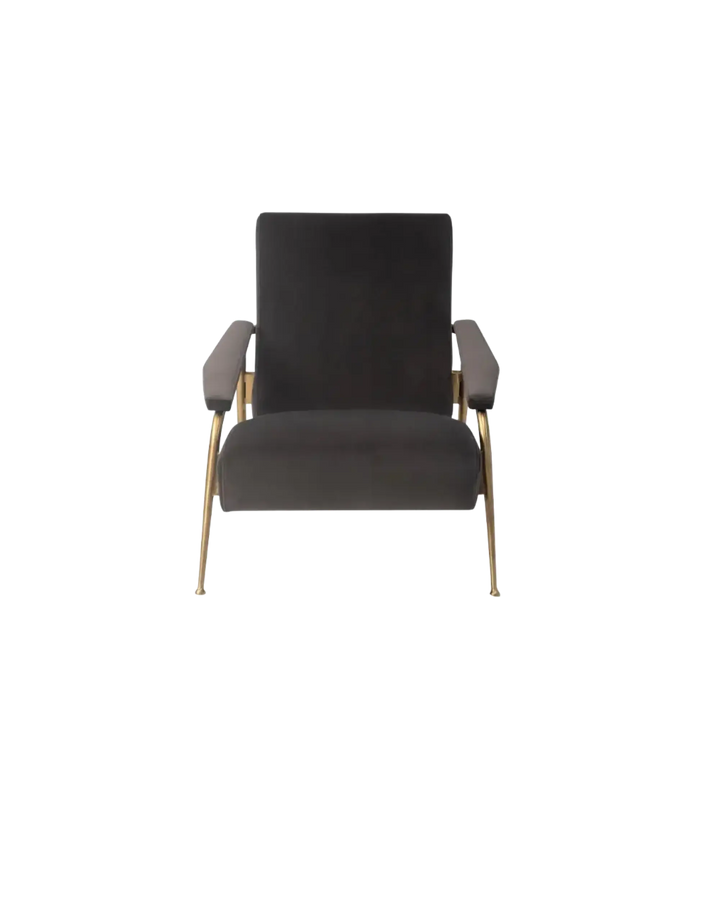 Rex Occasional Chair Chair - Slate Grey Velvet - Indiga Furniture & Interiors