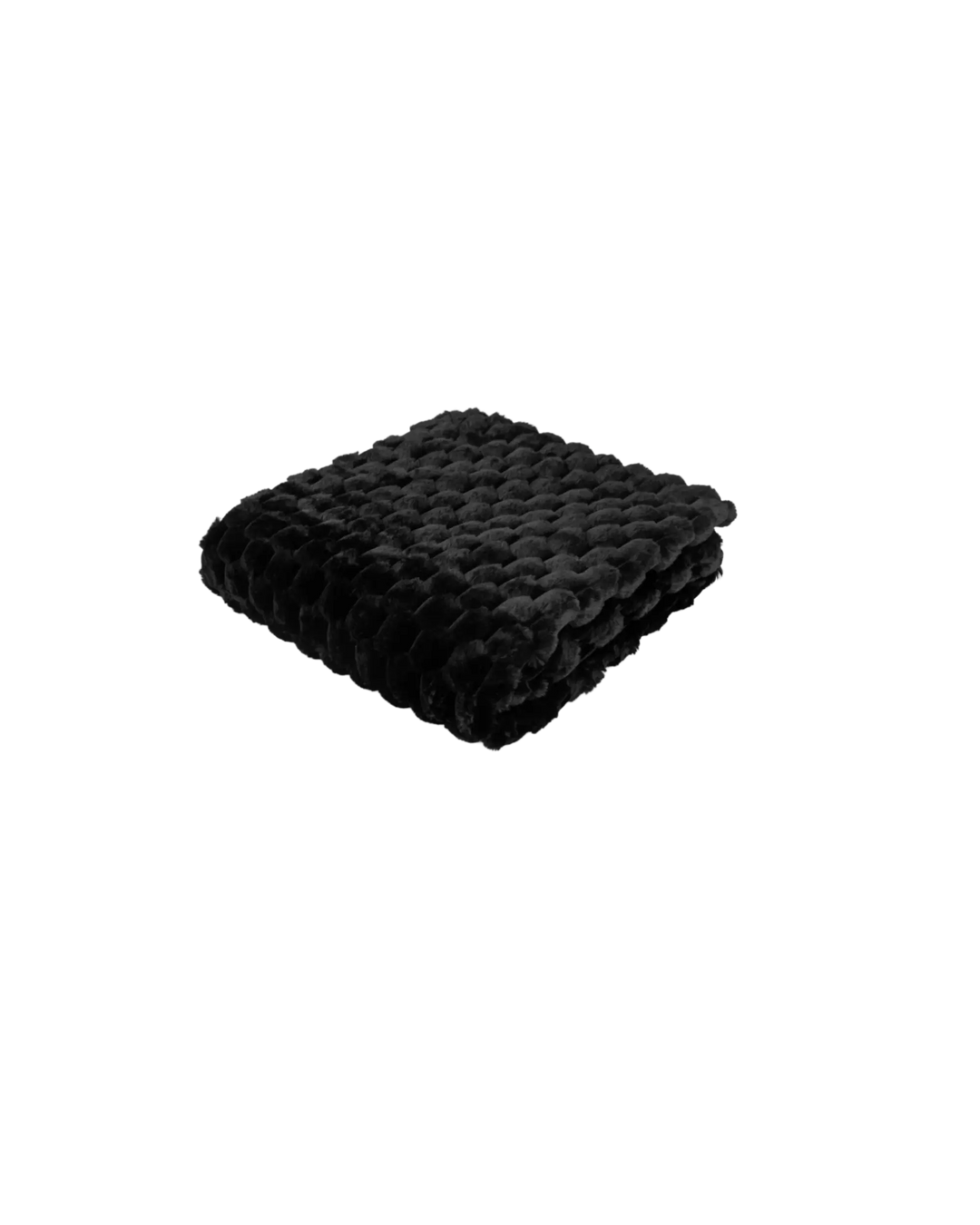 Koochikoo Faux Rabbit Throw Black Malini