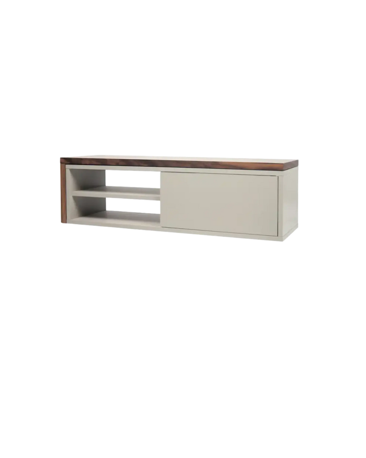 Tv unit grey and walnut
