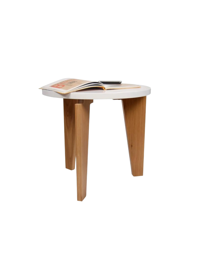 Temahome Magnolia End Table in Pure White and Oak Temahome