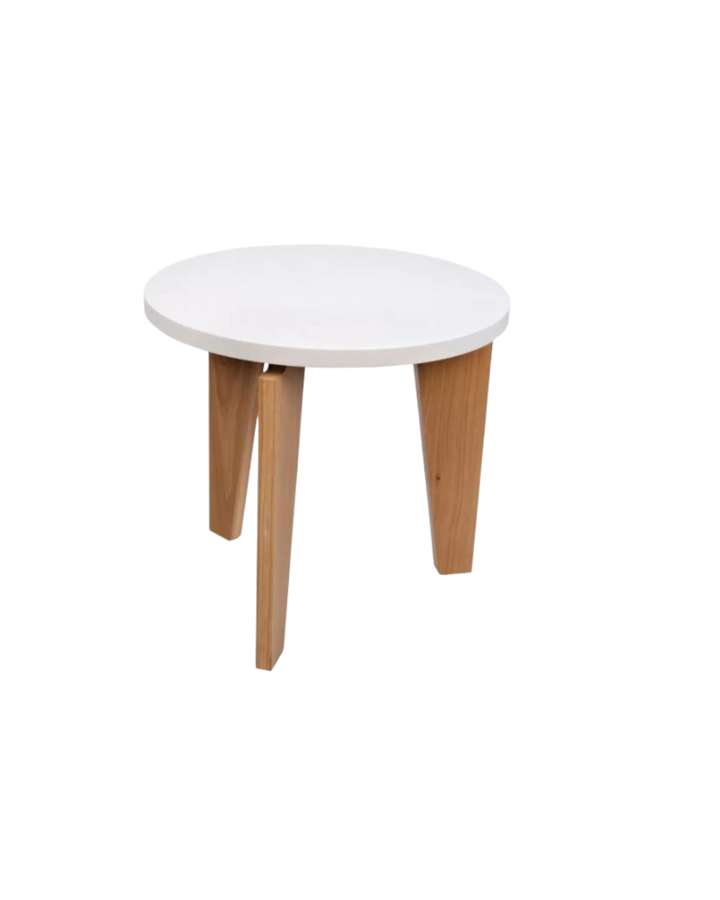 Temahome Magnolia End Table in Pure White and Oak Temahome