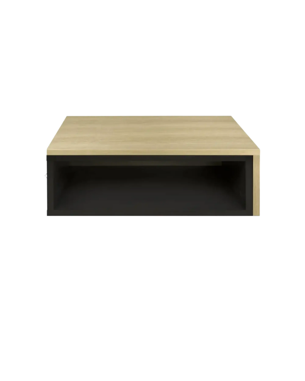 Black and oak coffee table