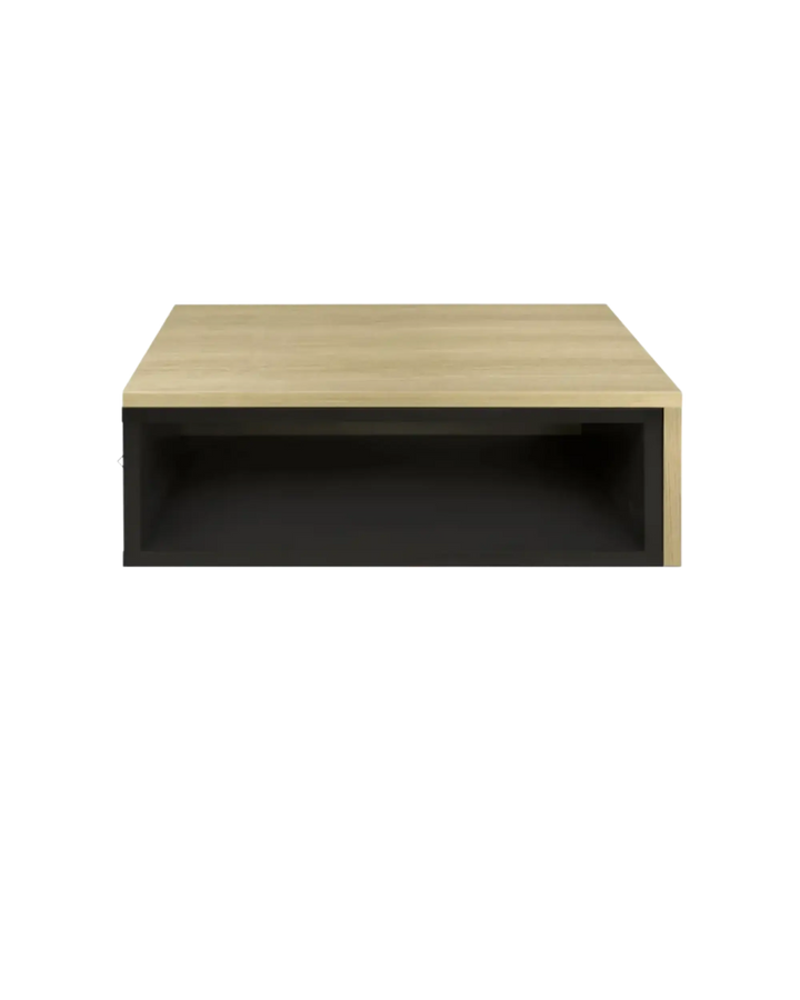 Black and oak coffee table