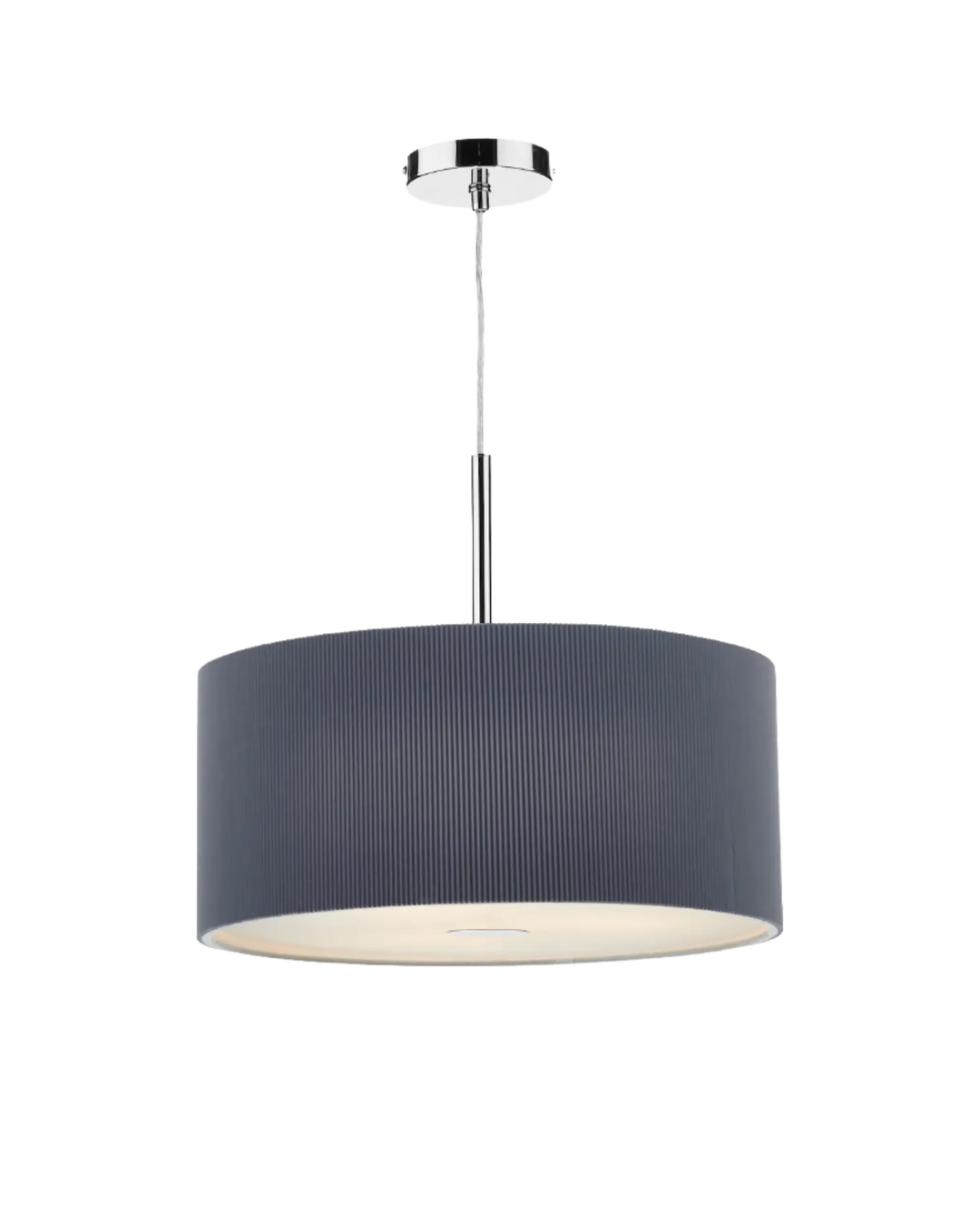 Zaragoza large three light ceiling pendant Grey finished Dar Lighting